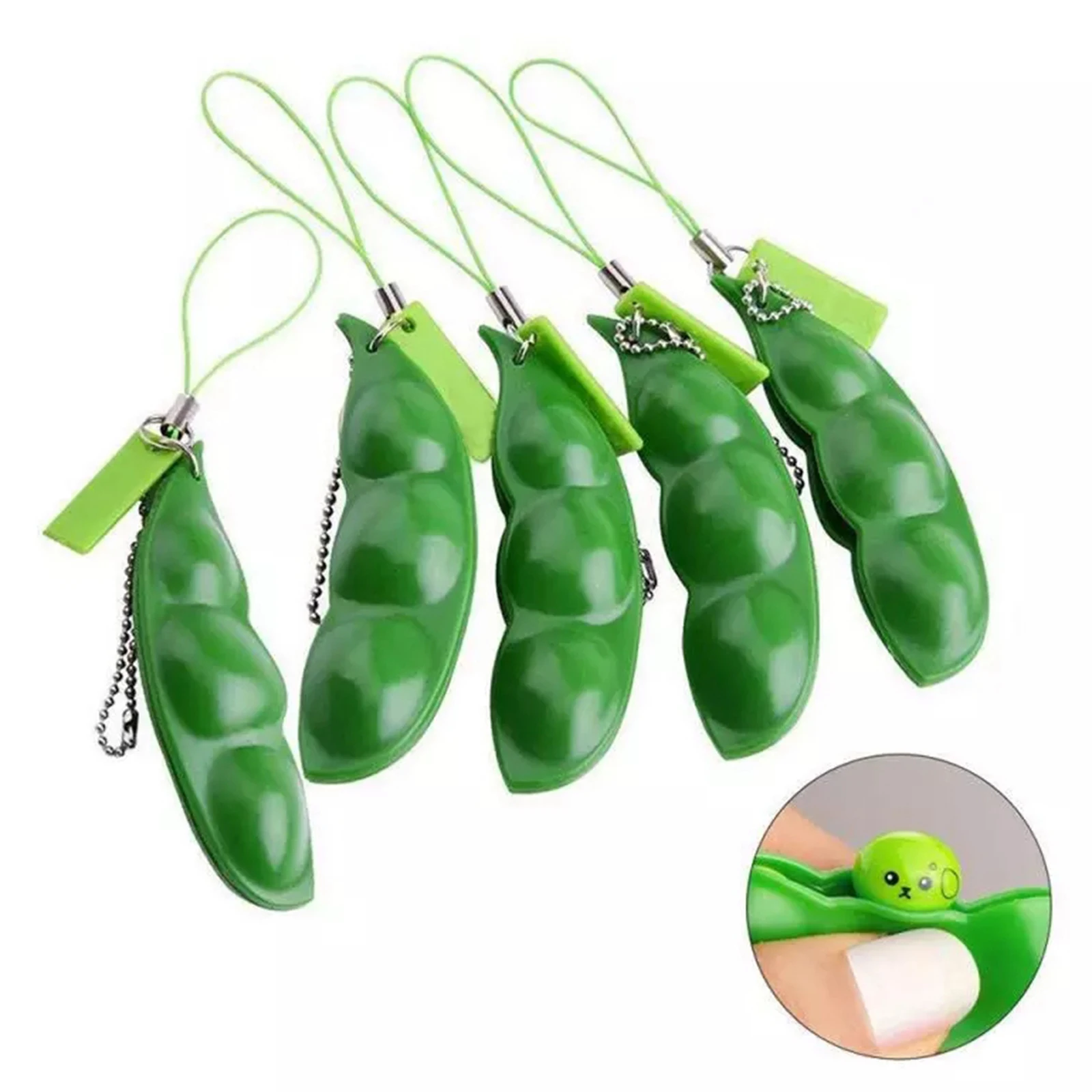 Details about   5pcs Stress Toy Squish Squeeze Bean Pea Soybean Relief Fun Reliever 