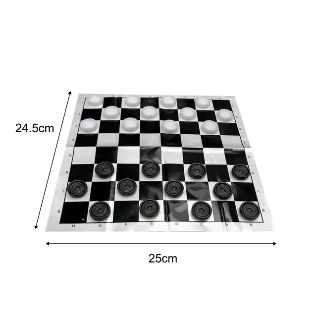 24 jogos de tabuleiro de xadrez de plástico do pc draughts
