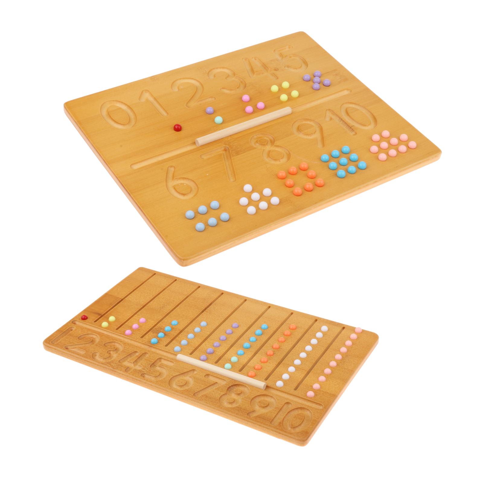 Montessori Number Tracing Board Wooden Counting Aid Board Math Sensory Play