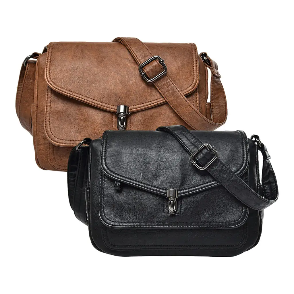 Fashion Women PU Flip Shoulder Bag Casual Crossbody Bags Messenger Bag Sling Bag