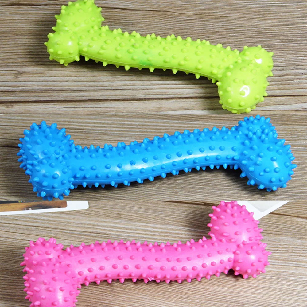 Durable Dog Chews Toy Dog Toothbrush Stick Soft Rubber Tooth Cleaning Point Massage Small Dog Toothpaste Pet Toothbrush Molar