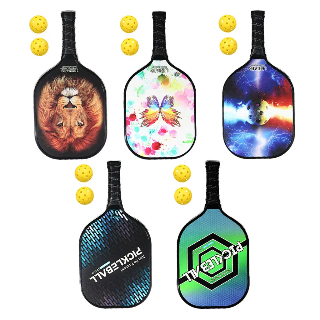 Pickleball Paddles Honeycomb Core Lightweight Portable 2 Bags for Gym Sports