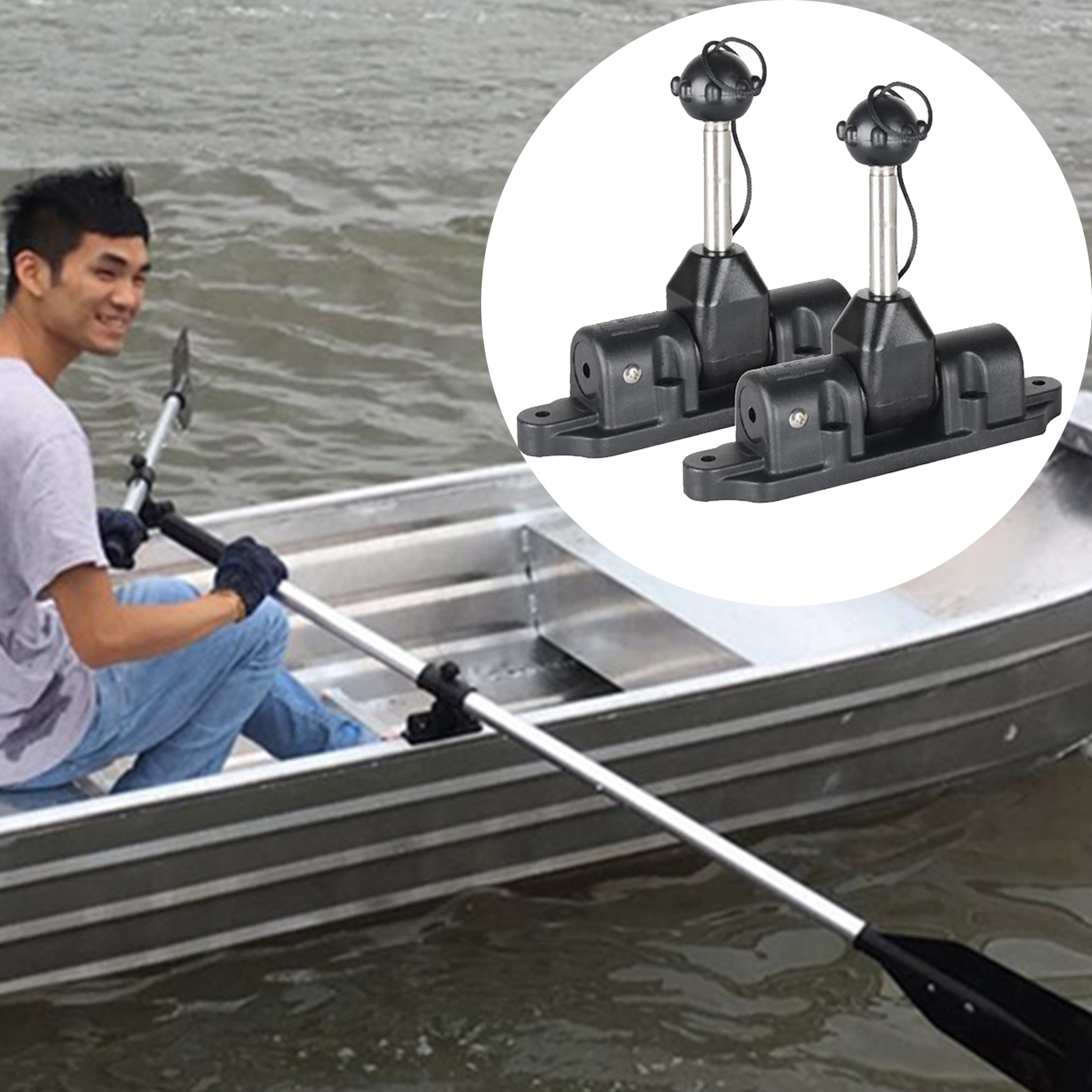 2pcs Universal Oar Holder Paddle Lock Support Inflatable Boat Dinghy Kayak