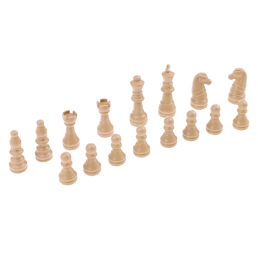 Perfeclan 16 Pieces Replacement Plastic Chess Pieces/Chessman Set International Chess Pieces Set Plastic Chess Pieces