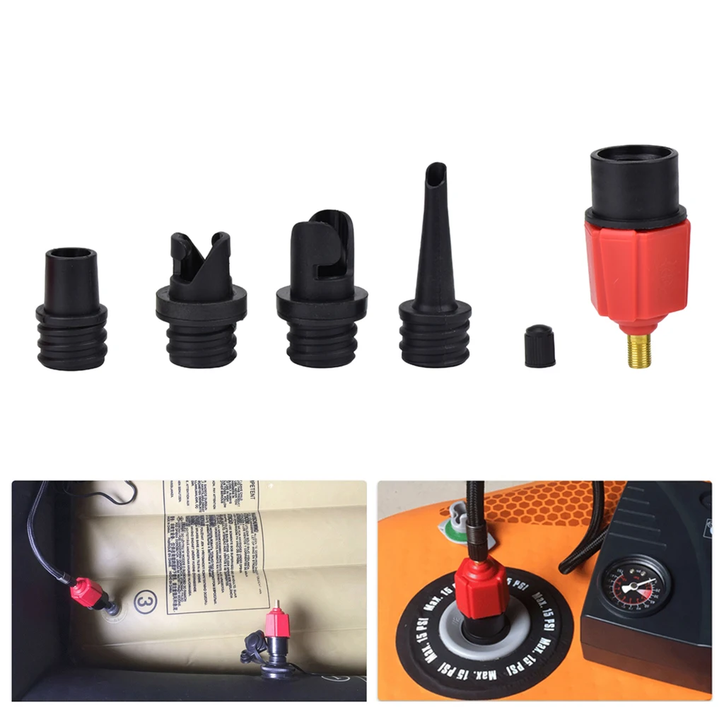 Pump Adapter Inflatable Boat Canoe Air Valve Adaptor for Rubber Raft Nozzle