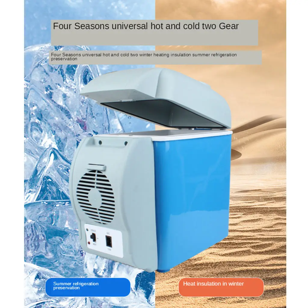 7.5L Mini Car Fridge Refrigerator Warmer Portable Freezer for Home Car Office RV Boat Compact Auto Compressor