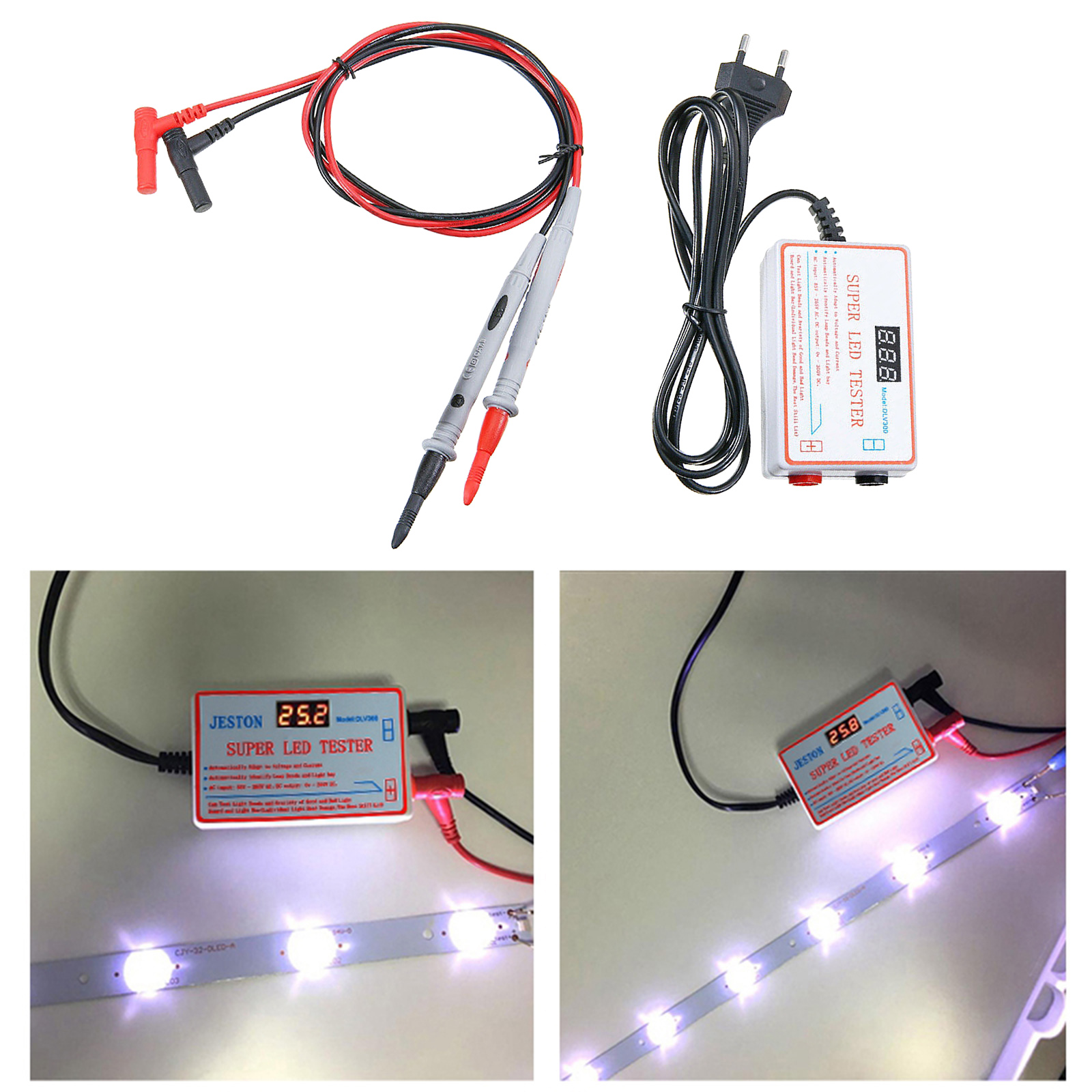 LED Backlight Meter COB Light Source Lamp Beads 85-265V Input Measurement Instruments EU Plug