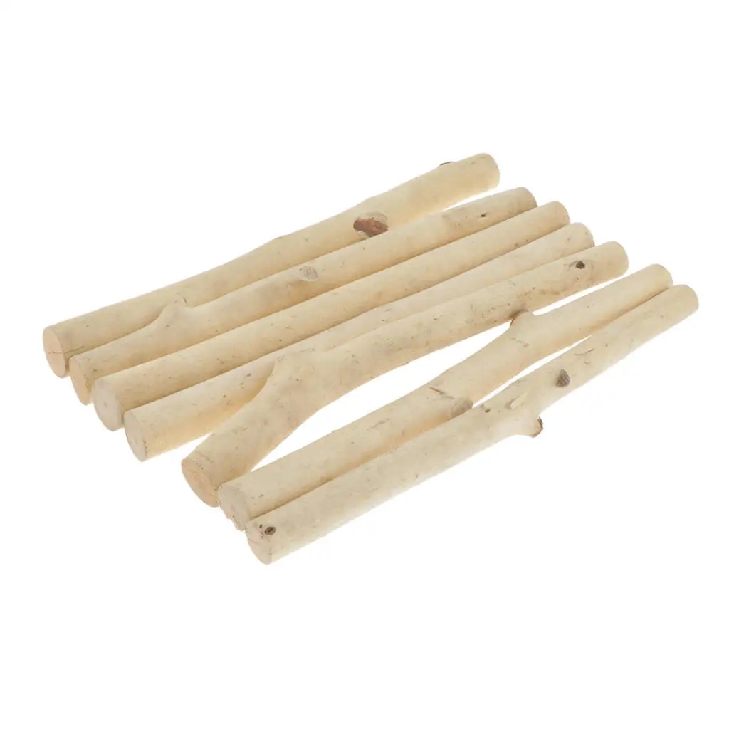11.81 Inch Long 0.59-0.98 Inch in Diameter Wood Log Sticks for DIY Crafts Photo Props (7pcs)