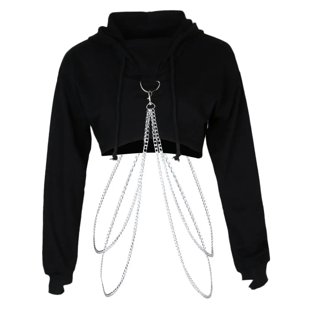 Panfinggin Womens Crop Top Teen Girls Cropped Hoodie Print Sweater Jacket Sweatshirt Jumper Pullover Tops 