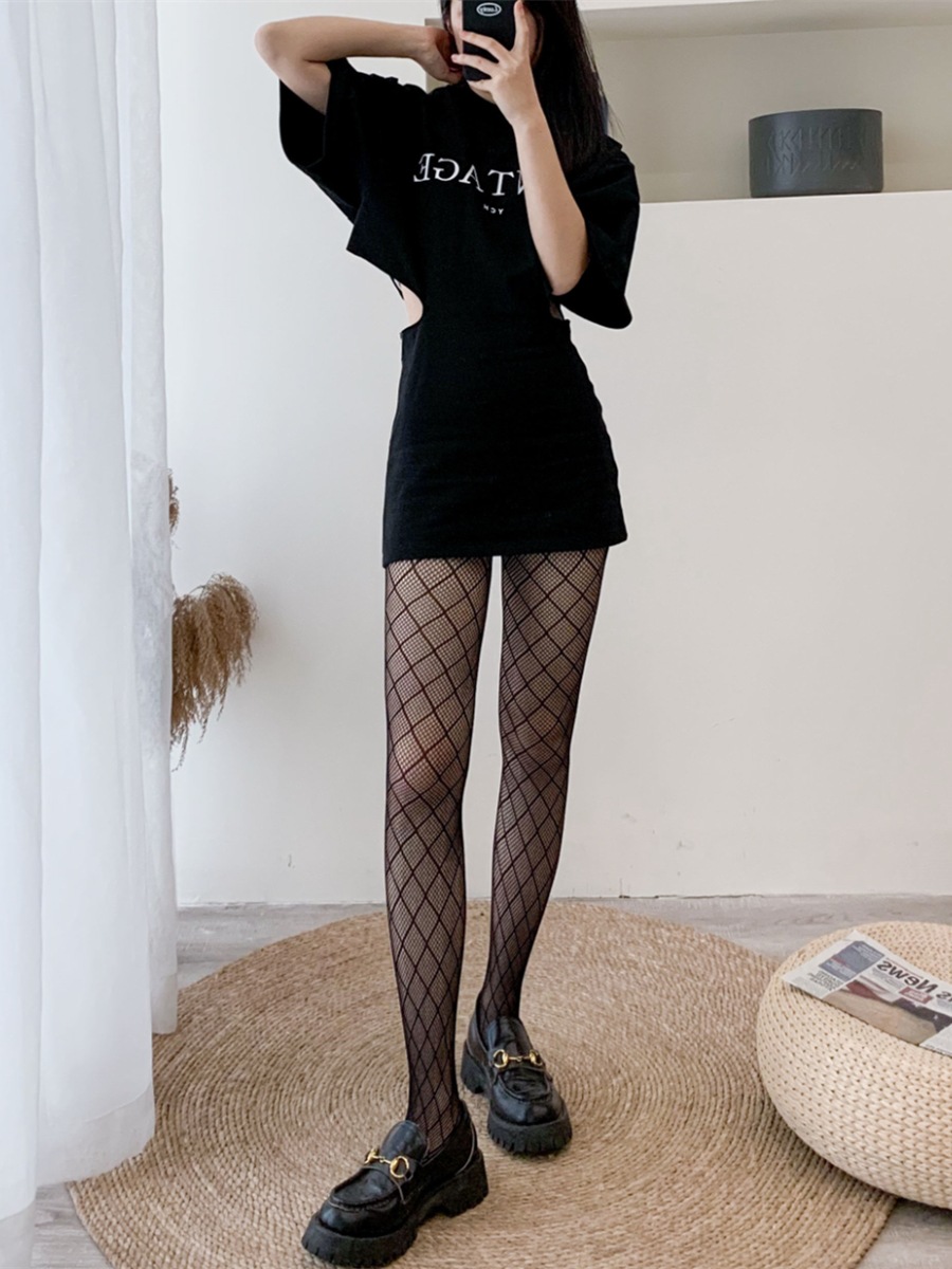 Spring and summer black stockings 
