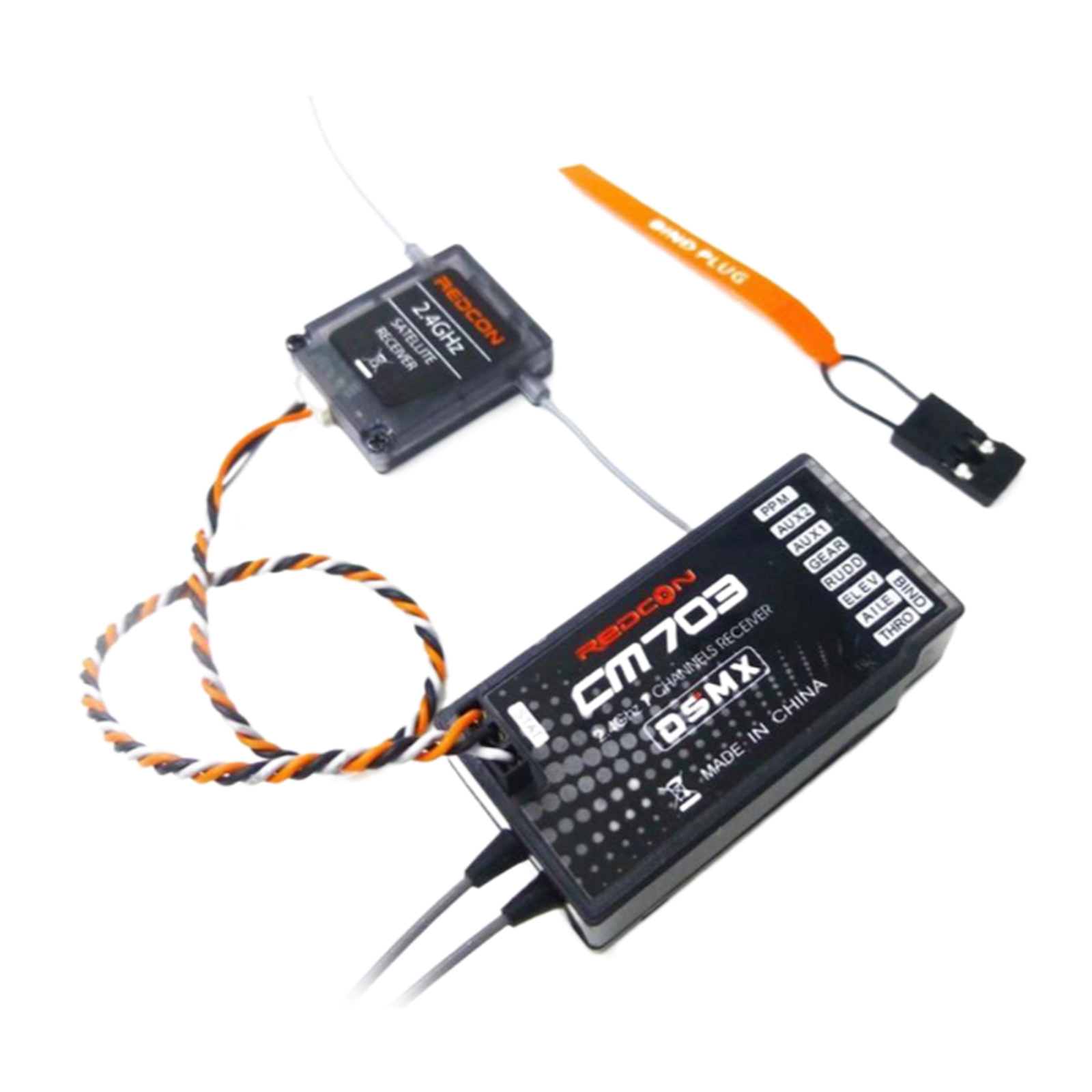7CH CM703 DSM2/DSM-X Receiver PPM/PWM for Radio Controller DX6I DX9 DEVO10