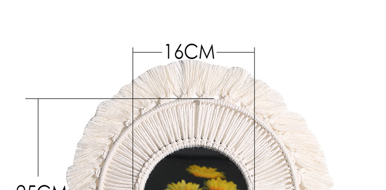 Hand Woven Bohemian Woven Leaf Feather Mirror Round Lace Mirror Wall Hanging Living Room Bedroom Wall Mirror Home Decoration Hand Woven Bohemian Woven Leaf Feather Mirror Round Lace Mirror Wall Hanging Living Room Bedroom Wall Mirror Home Decoration