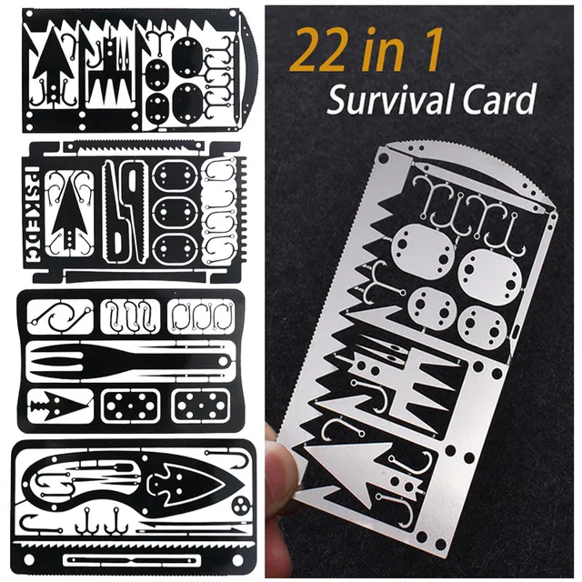 The Ultimate Survival Card Outdoor Multifunctional Fishing Hook Card Camping  Survival Tool Portable Fishing Gear Dropshipping - AliExpress