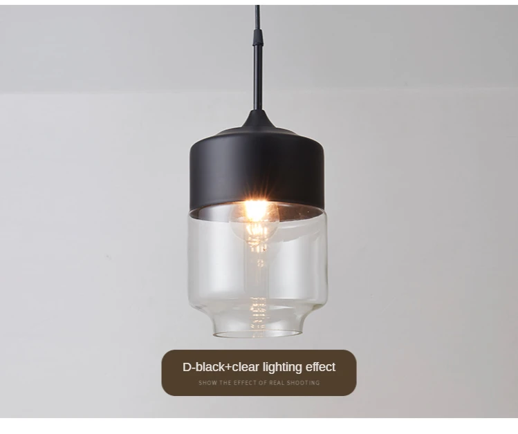 H218e22c909fb43738052d0d266270efeY Nordic Pendant Lamp Modern Glass Hanging LED Light Fixtures for Restaurant Living Bedroom Indoor Decoration Luminaire Suspension