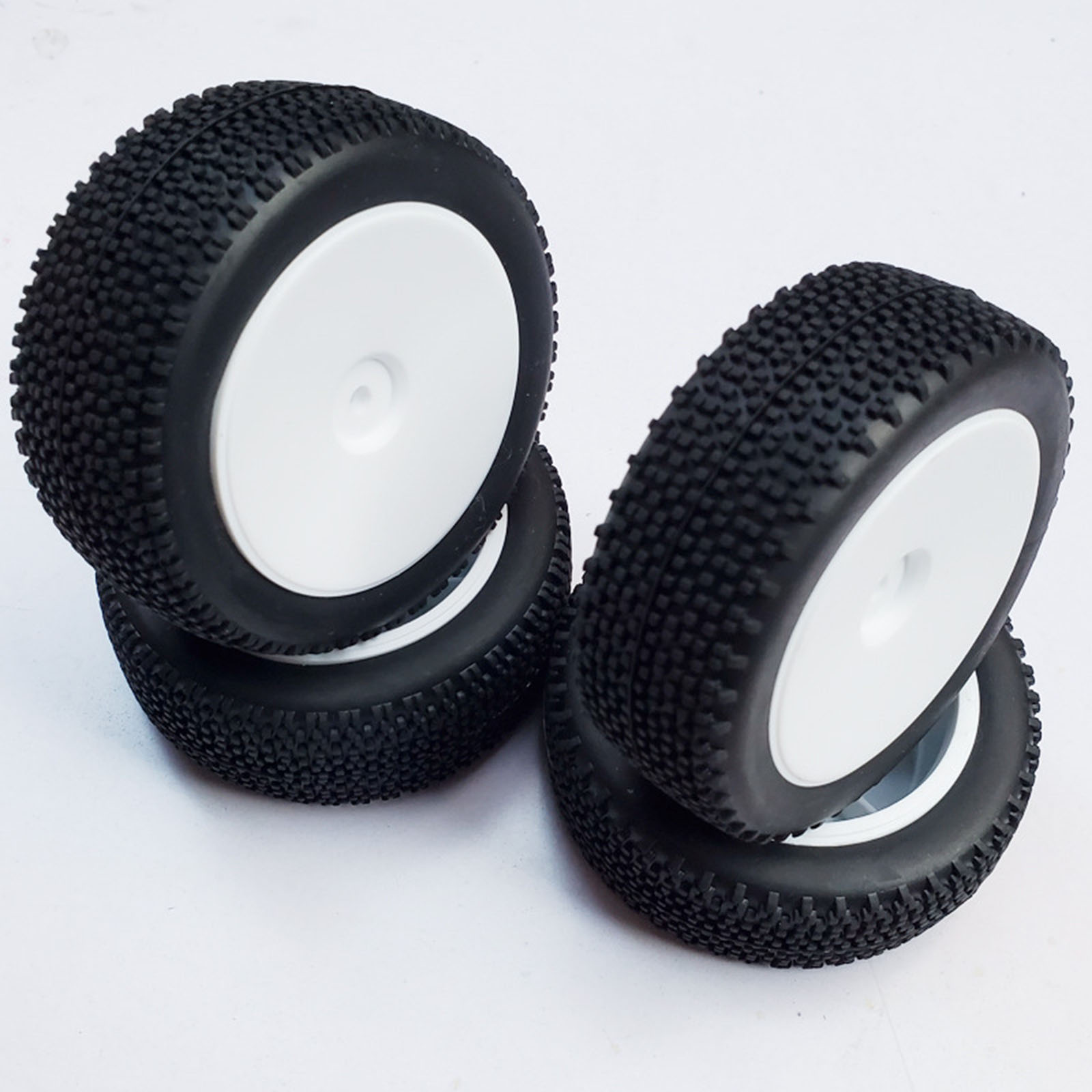 2 Set of RC Car Rubber Tires Replacements for Wltoys 144001 124018 Crawler DIY Parts
