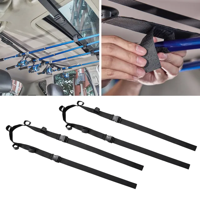 5 Slot Vehicle Fishing Rod Rack Pole Holder Belt Strap Carrier Truck SUV Car  Save Most Of The Space In The Car - AliExpress