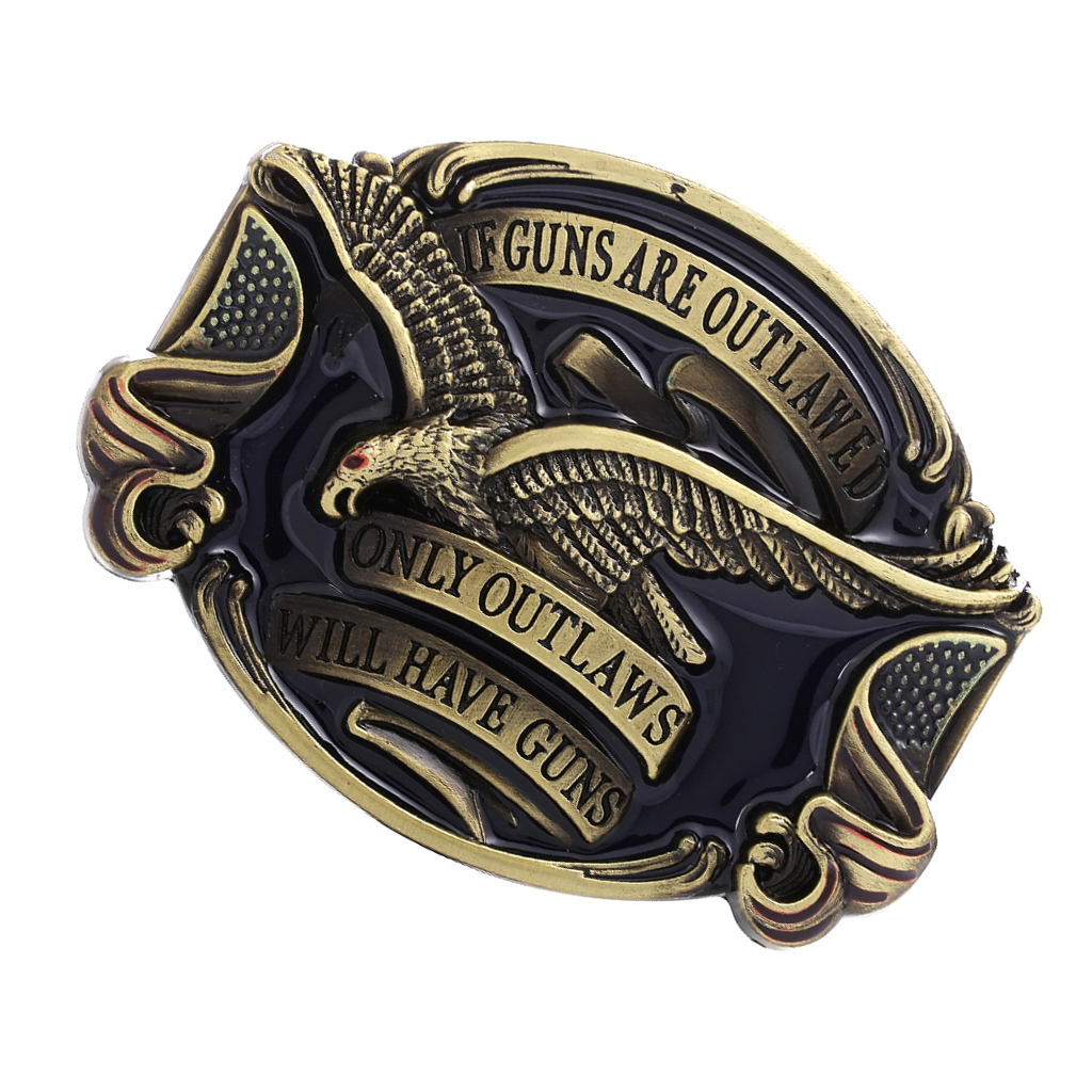 Antique Bronze Engraved Pattern Belt Buckle Vintage Western Cowboy Style