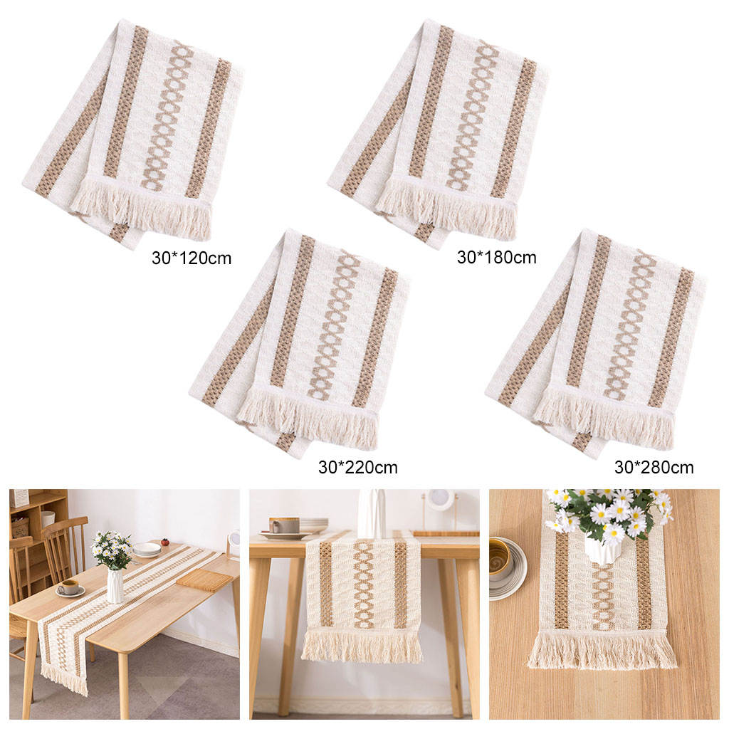 Lace Macrame Table Runner Hollow Tassels Crochet Table Runners