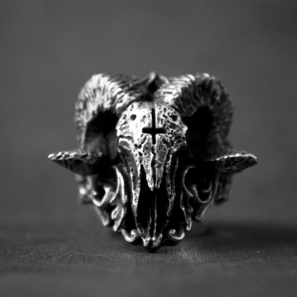 New Vintage Black Skull Ring - Animals Aso