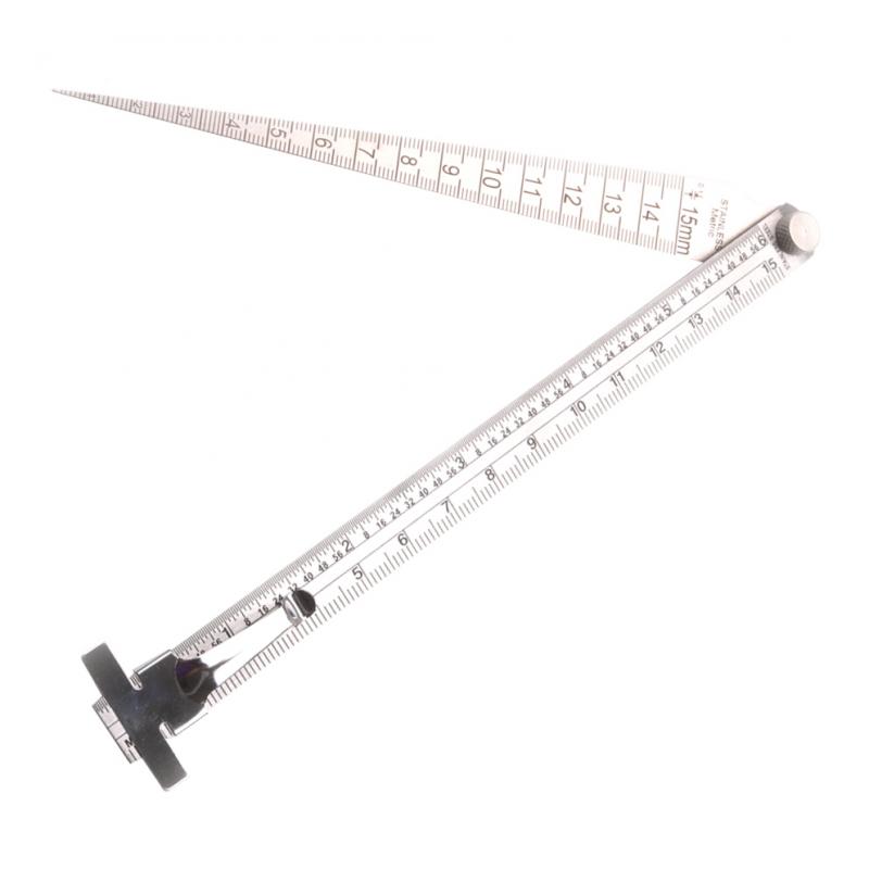 0-15mm Gap Ruler 0-150cm Straight Ruler Double Side Gap Gauge Set for Guitar