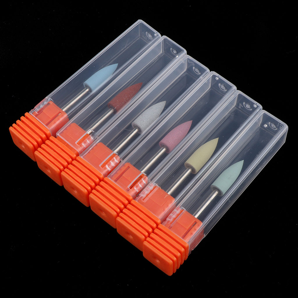 6pcs Art Grinding Silicone Ball Drill Electric Manicure Machine