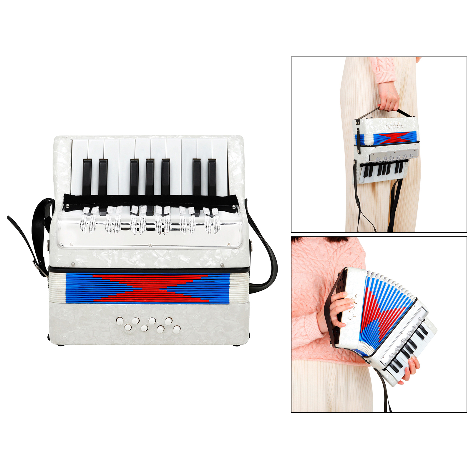 Professional Small 17-Key 8 Accordion Kids Toys for Beginners Students