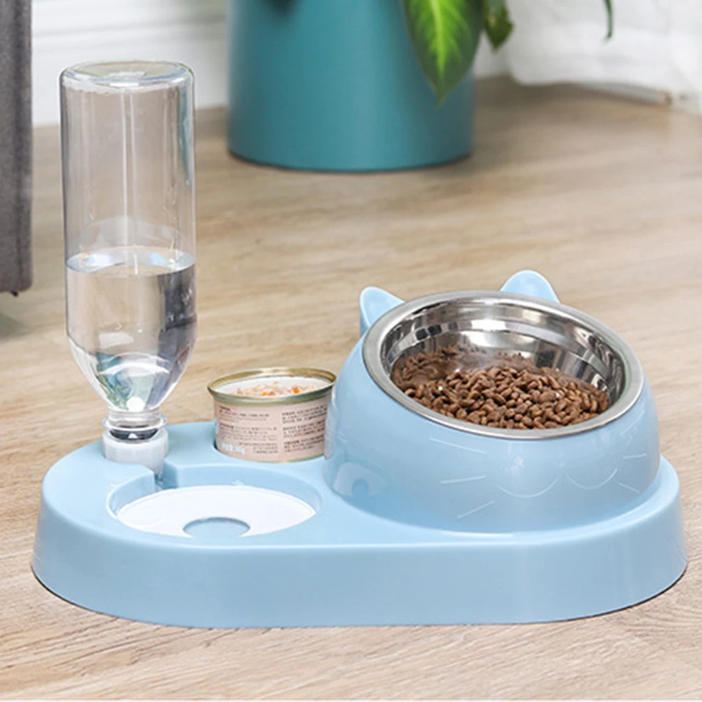 Automatic Feeder Pet Water Food Dispenser Double Cat Dog Bowls Stainless Steel Puppy Pet Supplies Dog Cat Dish Bowl