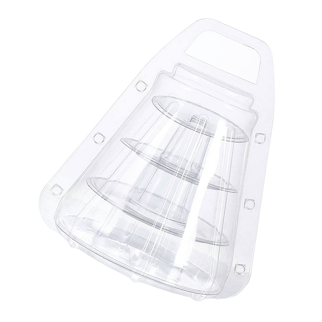 Clear 4 Tier Lightweight Plastic Macaron  Display with Carrying Case