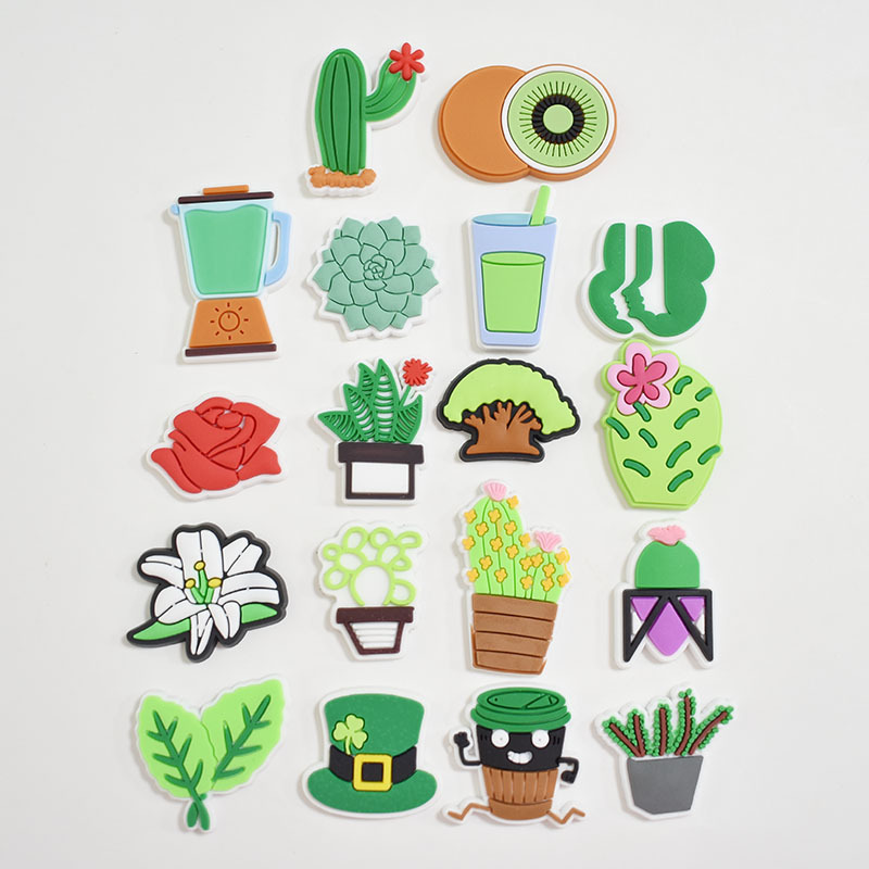 Crocses Charms  Environmental Protection Series PVC Flexible Glue Removable Shoe Ornament Shoe Buckle Decorative Buckle