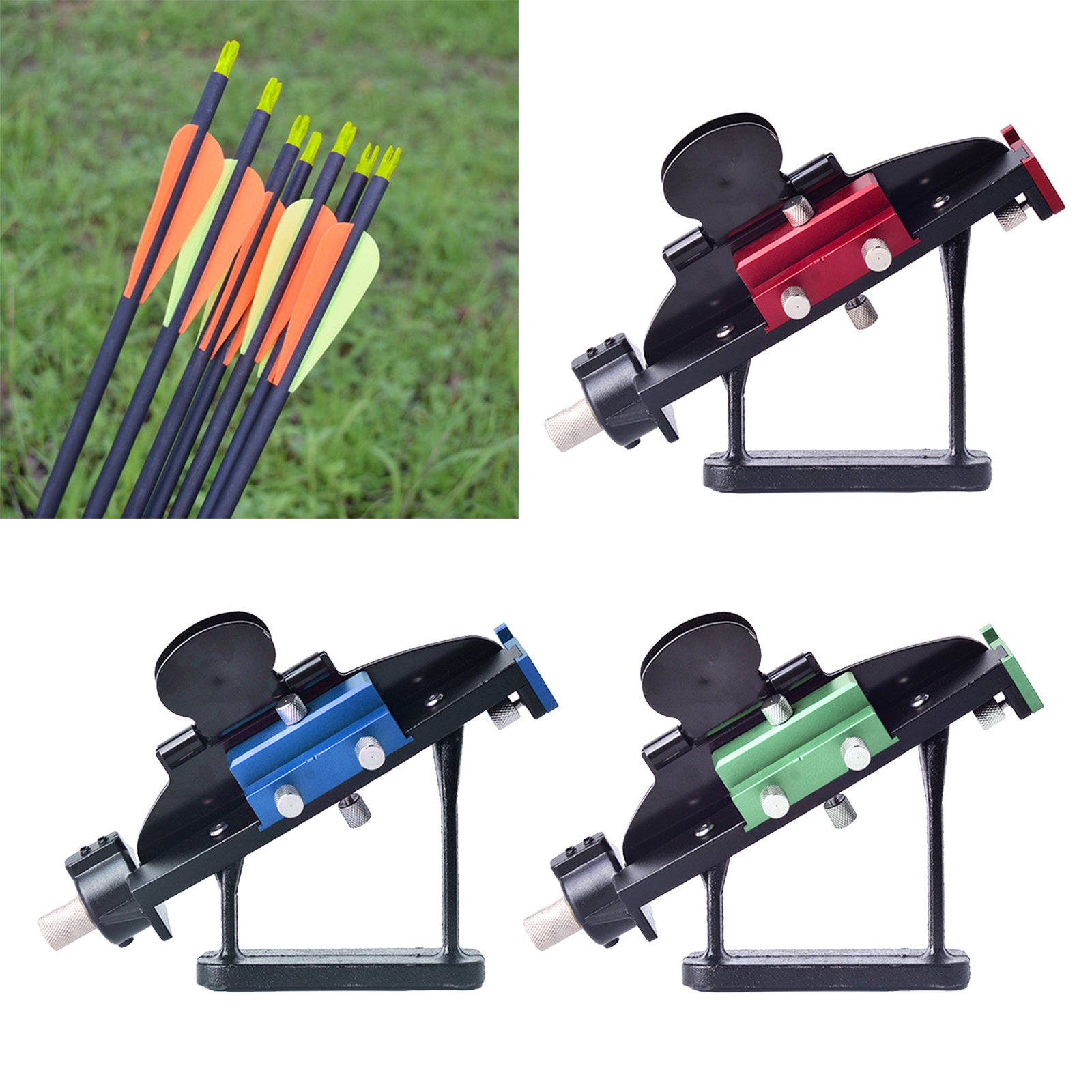 Arrow Feather Stick Make Archery Alloy Adjustable Fletching Jig Bonding Tool for Hunting Shooting Bow Targeting Accessories