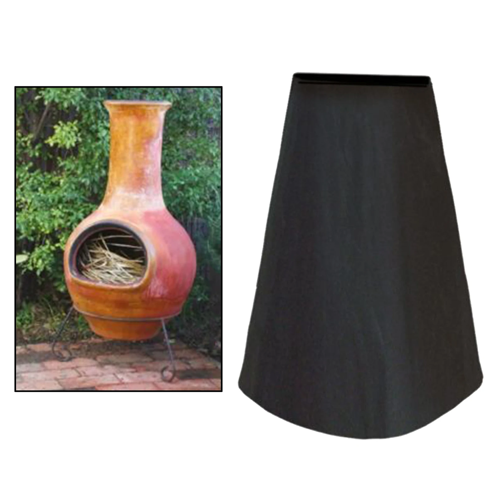 1 Piece Lawn Yard Patio Chiminea Covers Outdoor Fire Pit Dust Sun Protection Waterproof Garden Fire Pit Cover Supplies