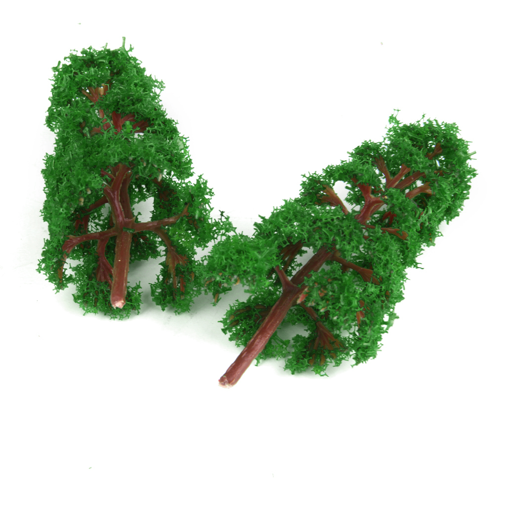 6x20 Pcs Scenery Landscape Train Model Pine Trees Scale 1/150 Jade Green