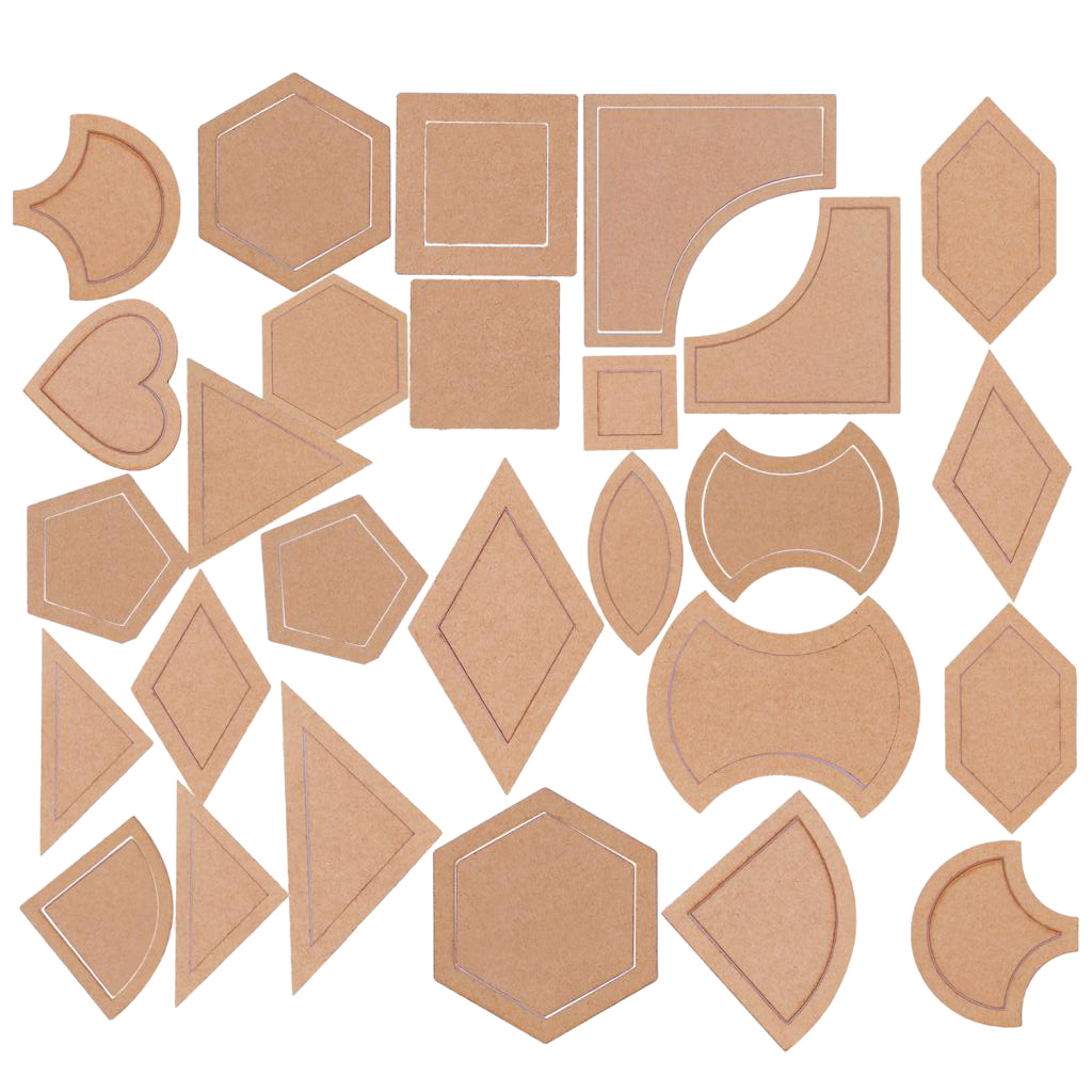 54 Pcs Mixed Quilting Templates DIY Tools Acrylic Sew Stencil Patchwork Quilter
