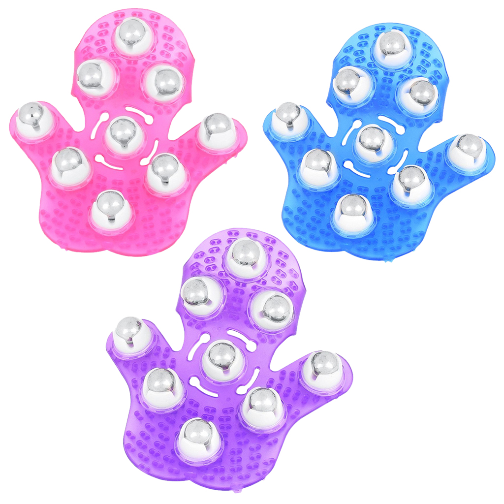 Palm Glove Hand 9 Balls Body Massage Tension Reduction Bathroom Accessories
