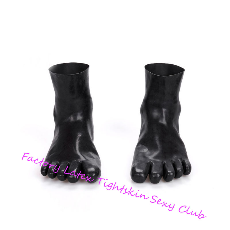 Unisex 5 Toes Latex Socks Short Ankle Fetish for Men Women Wear with Handmade Rubber Catsuit BodySuit Hood Color Black ,Red Unisex 5 Toes Latex Socks Short Ankle Fetish for Men Women Wear with Handmade Rubber Catsuit BodySuit Hood Color Black ,Red