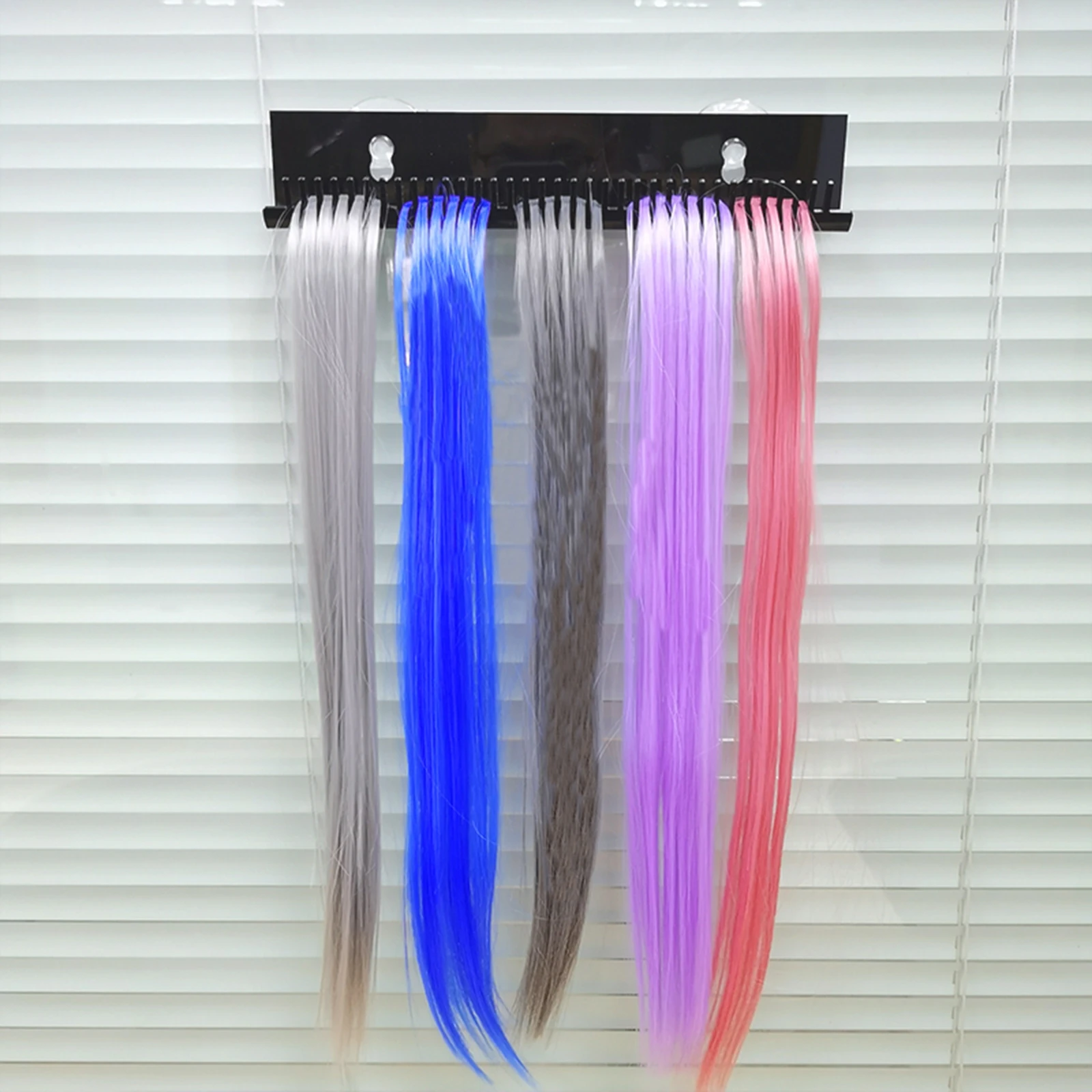 Hair Salon Spa Hair Extensions Display Storage Holder for Braiding - Black