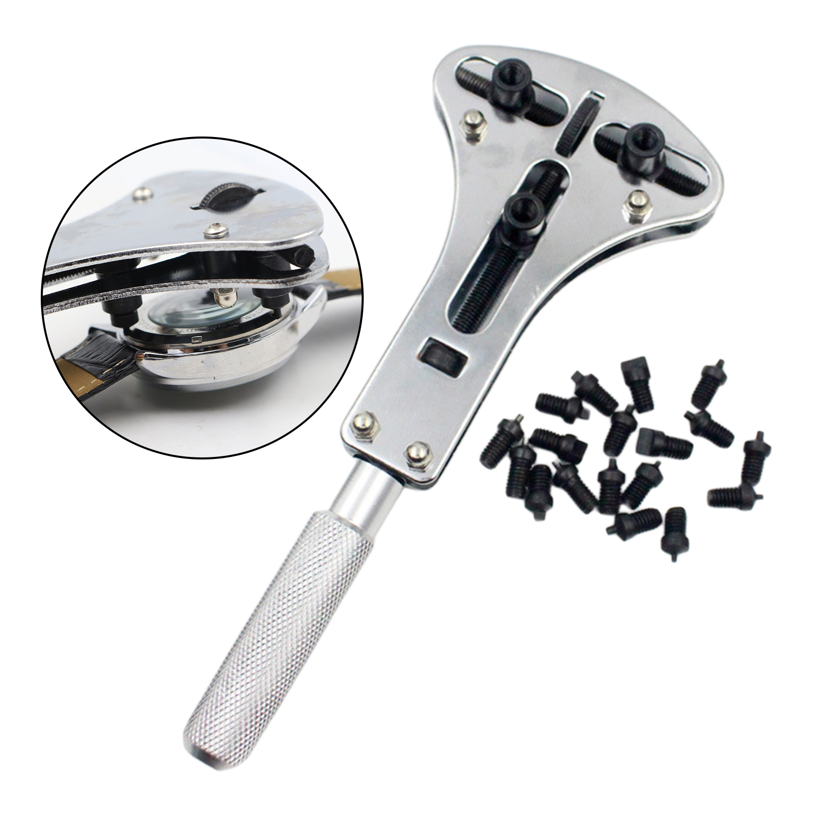 Watch Repair Tools Kit Wrist Watch Case Opener Adjustable Screw Back Remover Wrench Repair Tool Watch Case Opener Wrench