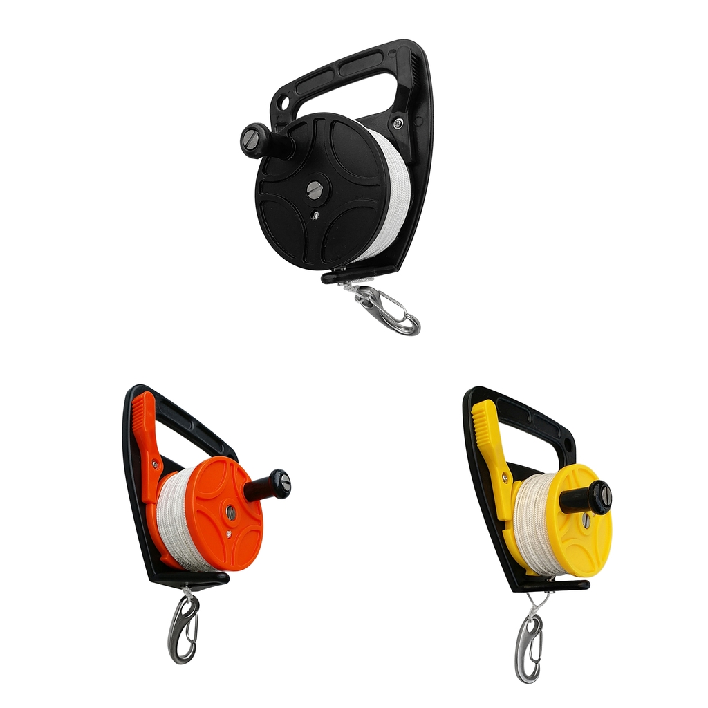 Performance Multi Purpose Underwater Scuba Diving Diver Wreck Reel & Handle, 46m Line, Clip Hook Kayak Anchor Gear Equipment