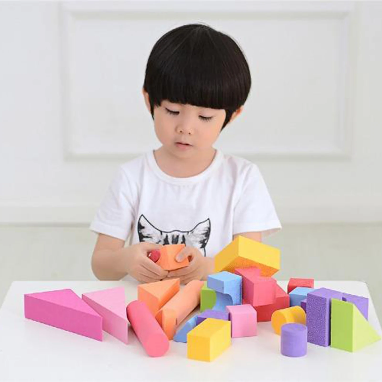 25pcs Foam Building Blocks Multi-colored Stacking Blocks Construction Toys