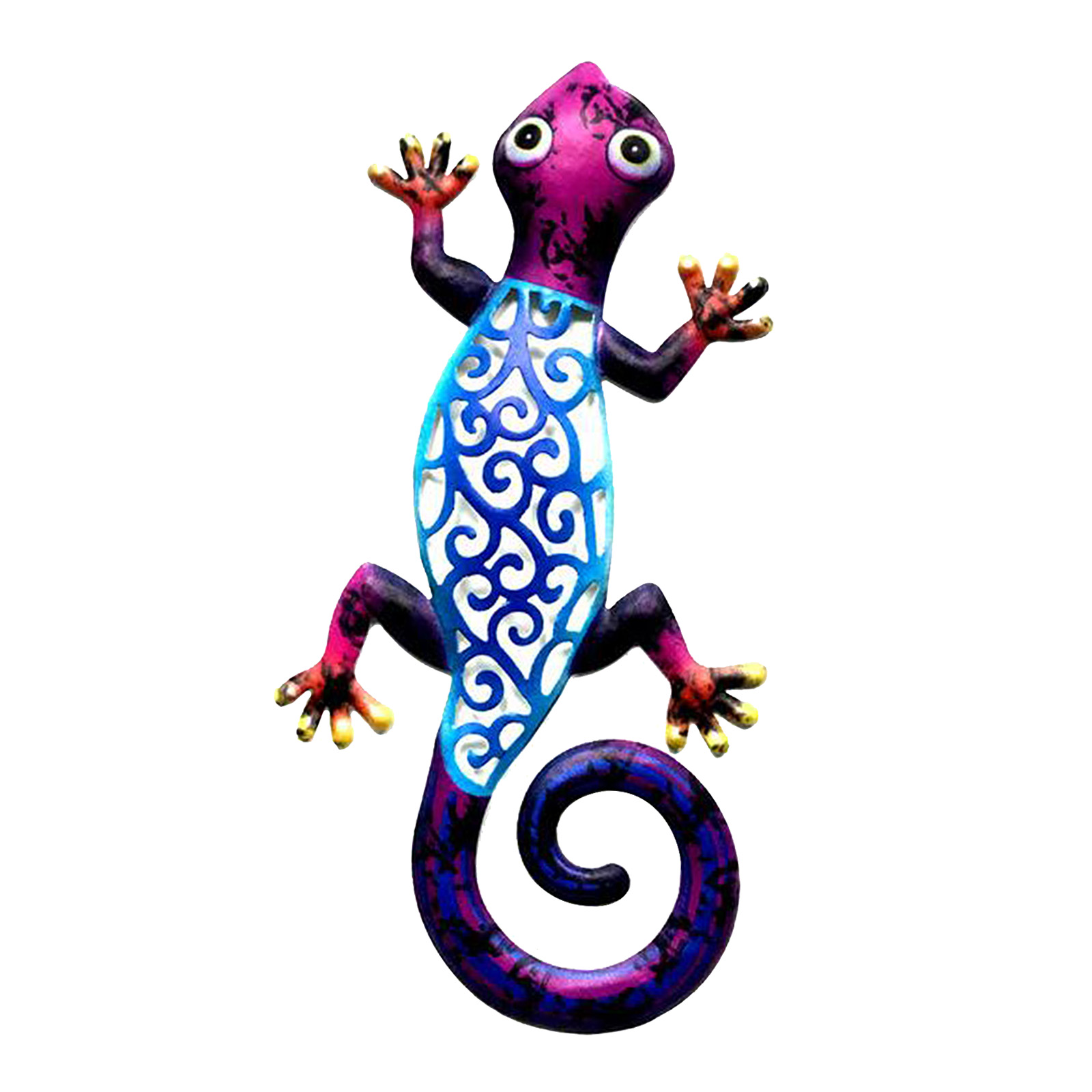 Gecko Wall Art Ornament Metal Geckos Lizard Wall Han ging Artwork