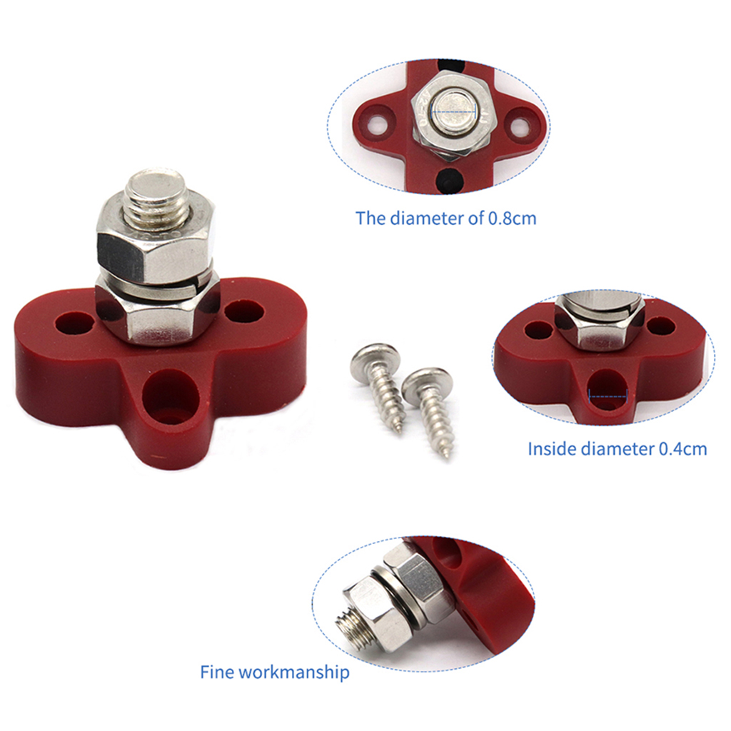 1 Piece M10 Terminal Strip Red Connection Block Connection Piece Insulation