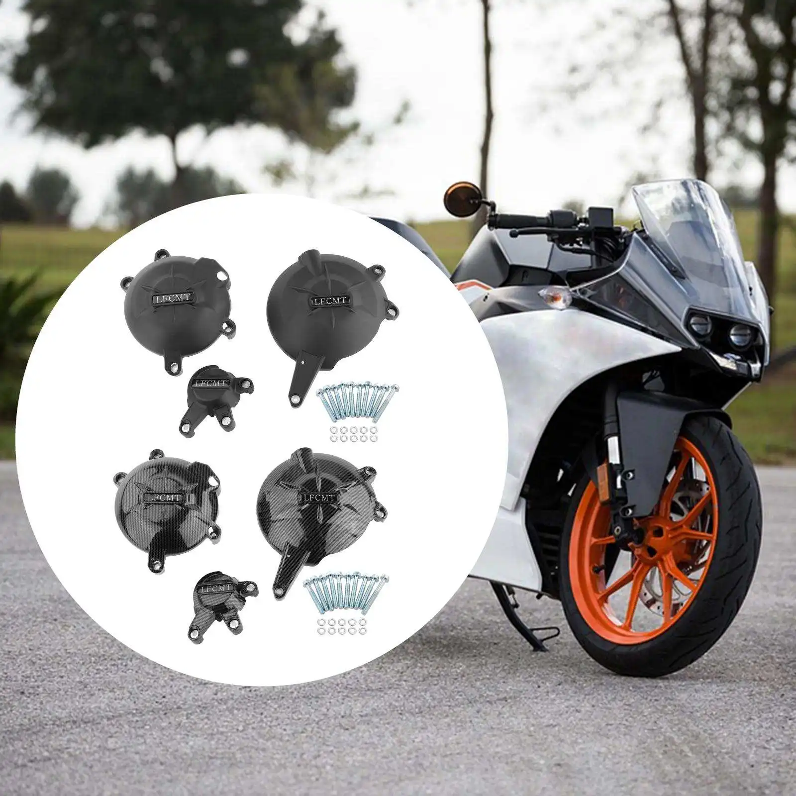 Engine Cover Protection Case Body Frame Guards Fit for Kawasaki er6N 2006-2016 er6F 2006-2015