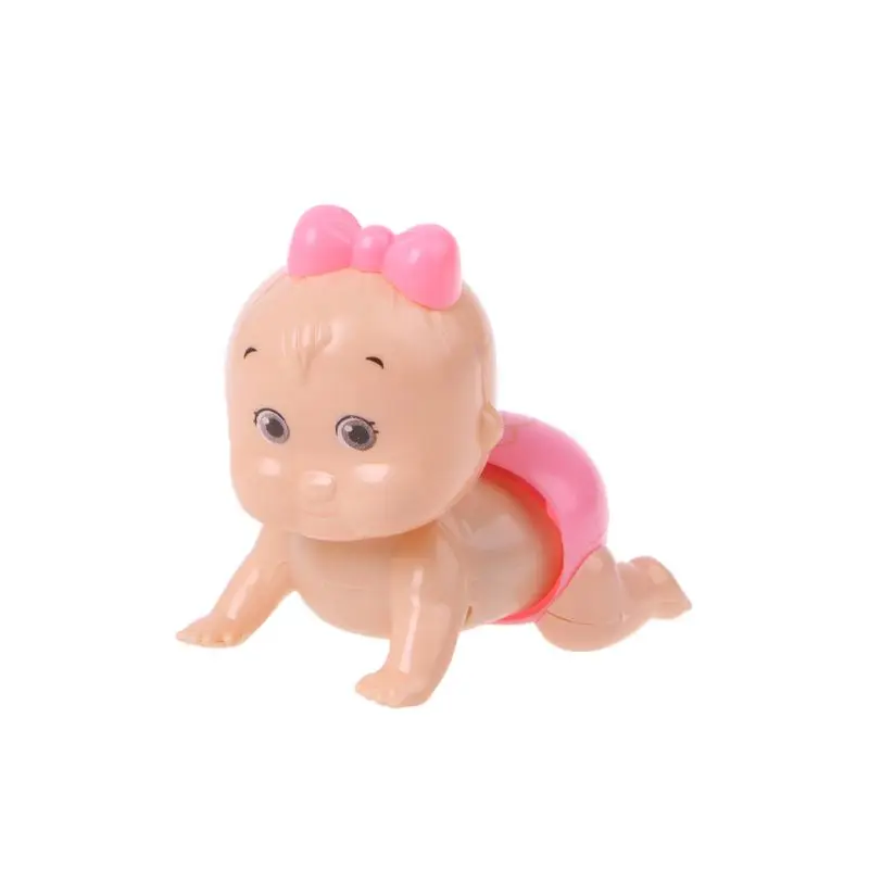 1pc Boy Girl Crawling Crawl Clockwork Doll Wind up Toy For Baby Kids Party Gift 