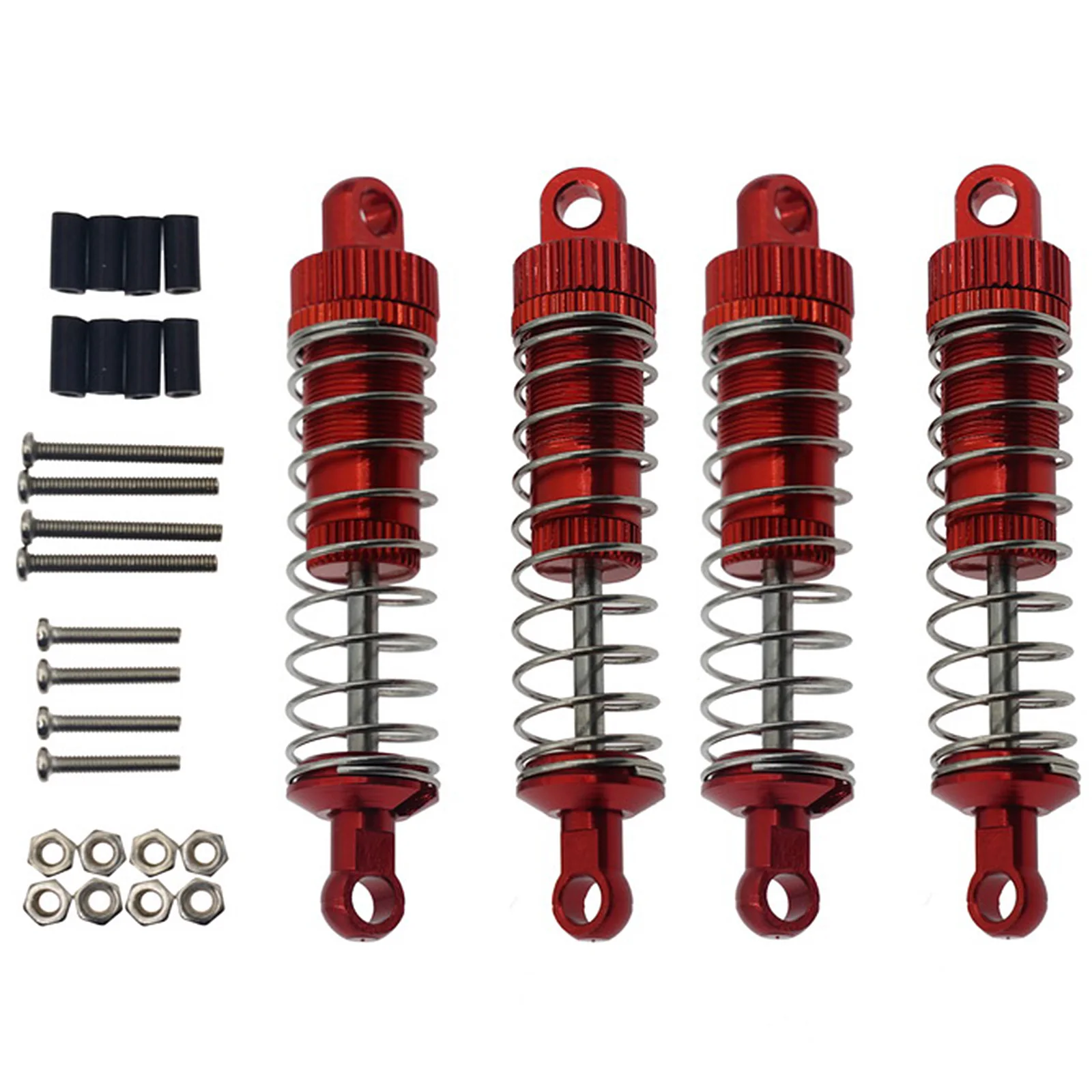 4 Piece Aluminum Shock Absorber Sets Front Rear 65 Mm for RC 1/16 WPL C14 C24 MN90