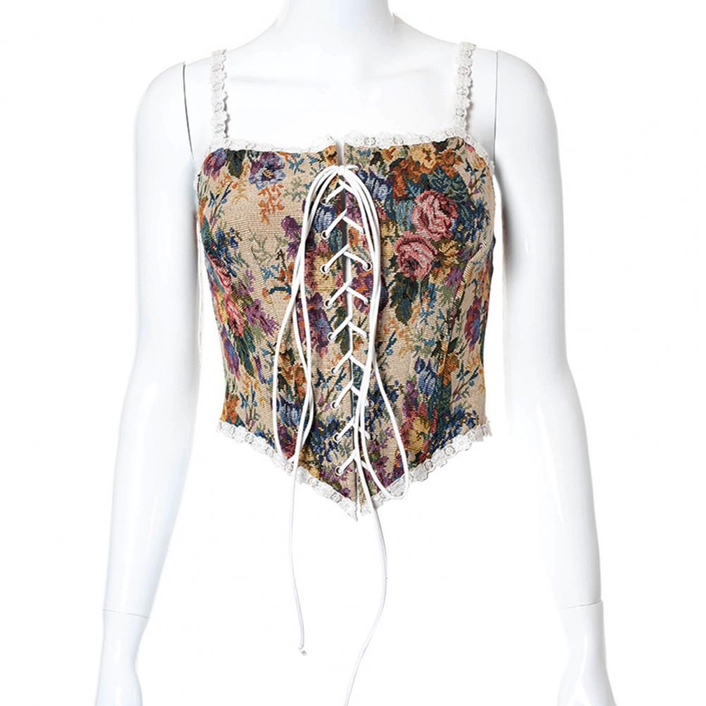 Feminino corset jacquard floral padrão primavera outono