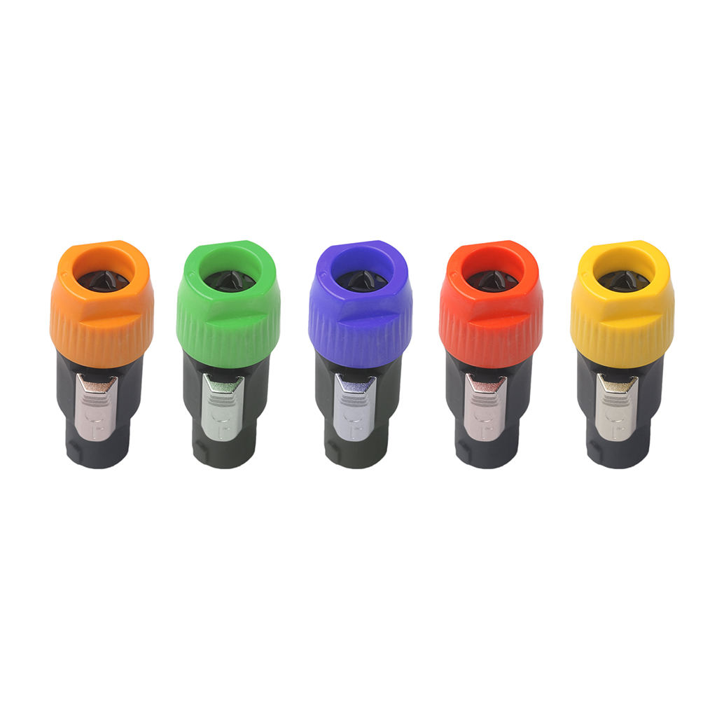 2pcs 4pins NL4FC Connector Plug Professional Audio Connector XLR Male Plug