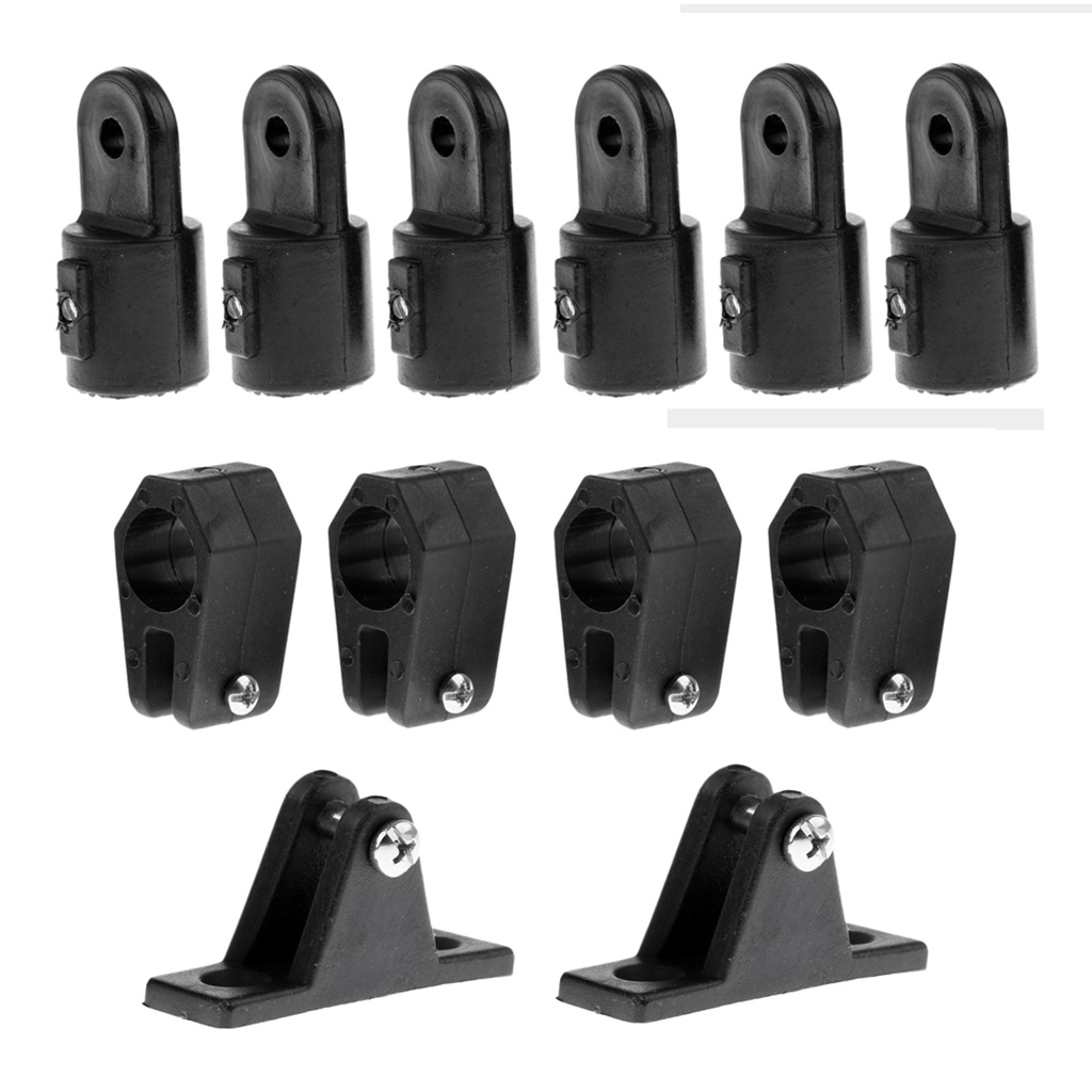 12pcs 7/8 Inch 22mm Bimini Top (3-Bow/4-Bow) Nylon Boat Jaw Slide, Cap Eye End,
