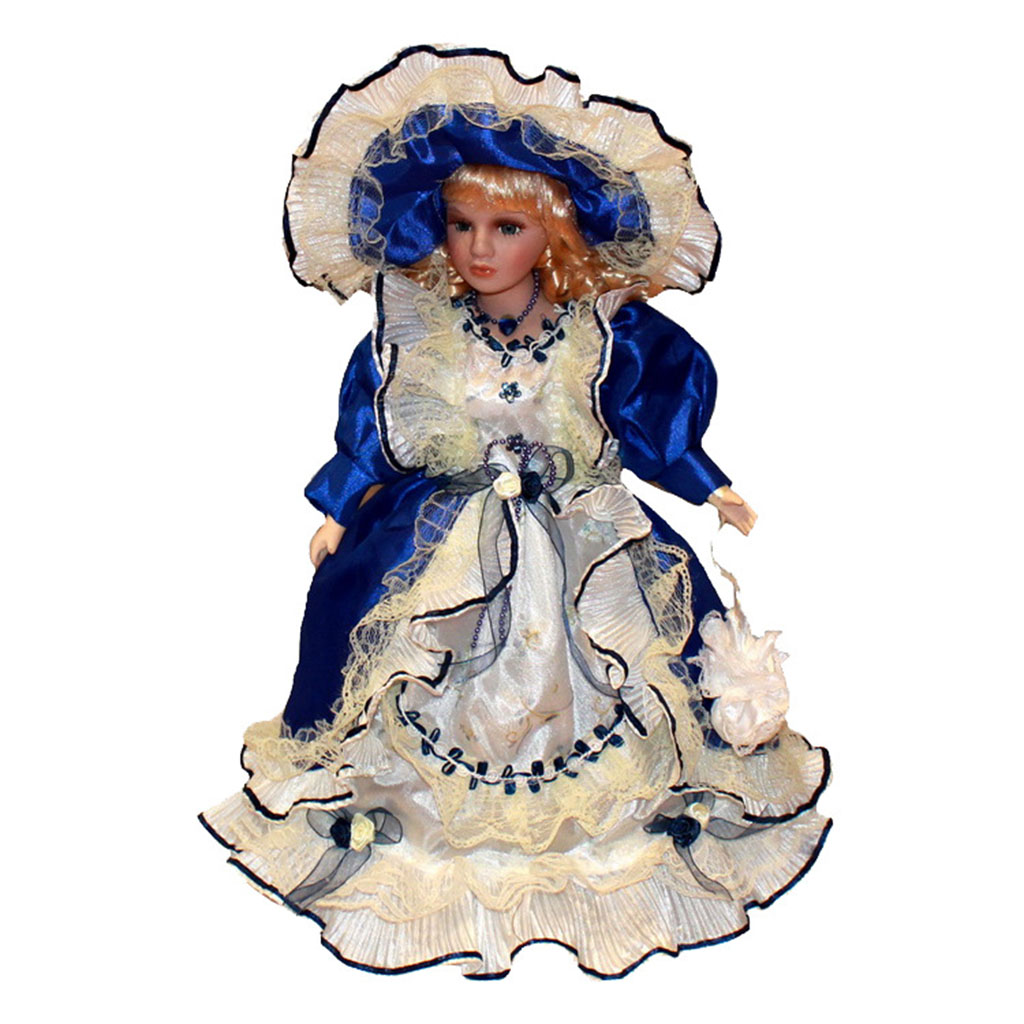 40cm Victorian Style Ceramic Dolls Collectible Beautiful Figurine Decoration