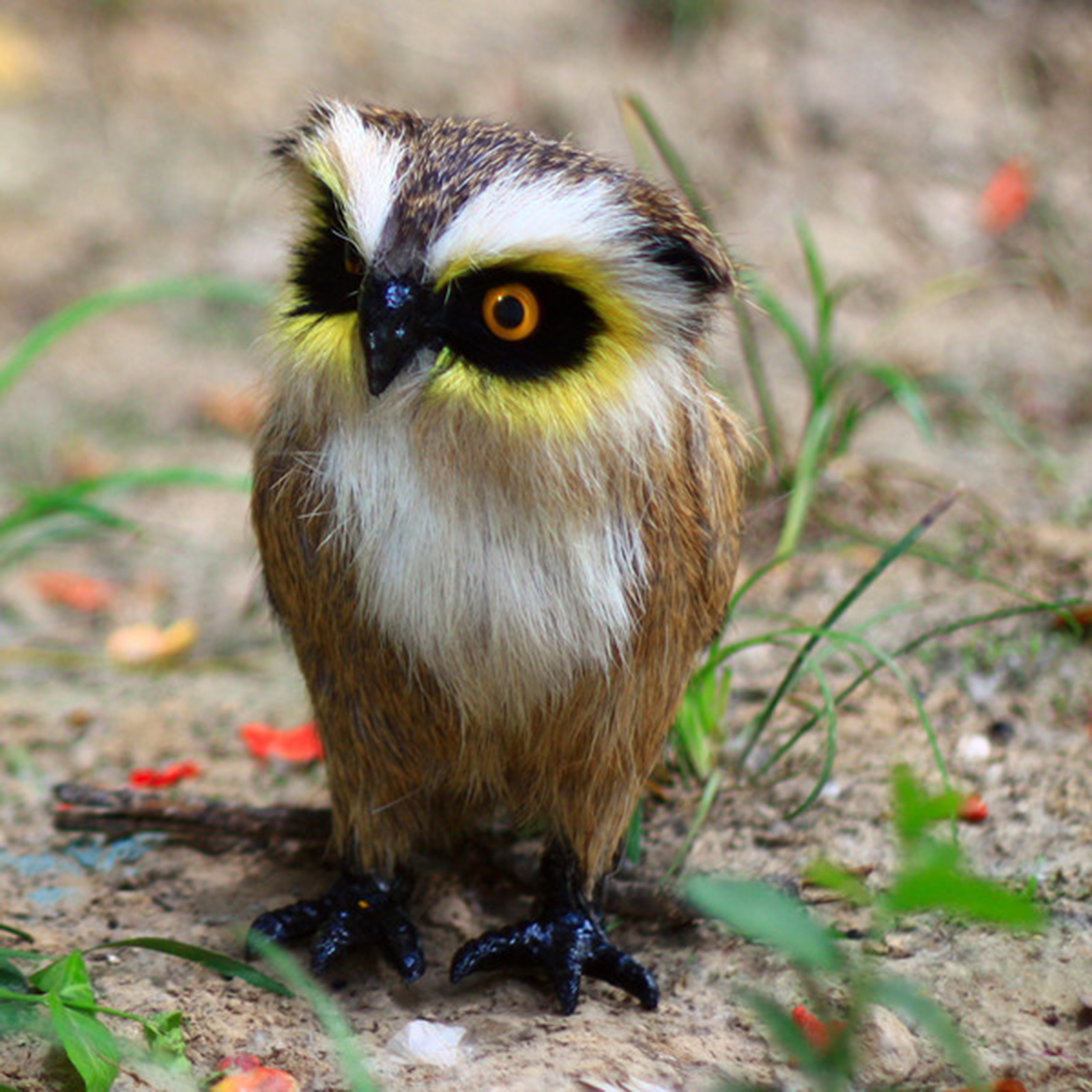 Cute Realistic Furry Owl Simulation Bird Craft for Party Wedding Ornaments