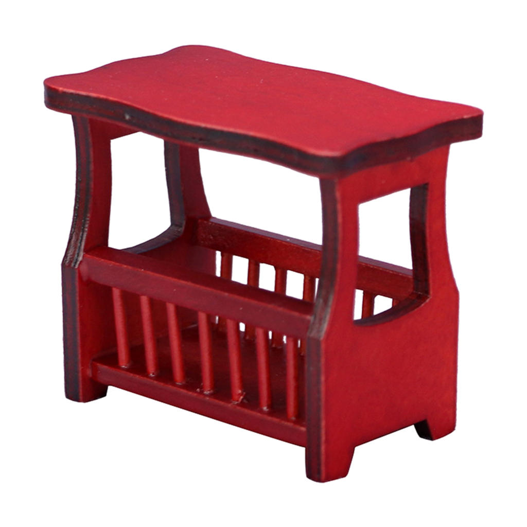 Dollhouse Coffee Table Furniture DIY Decoration Photography Props Model Toys 1/12 for Bedroom Living Room Girls